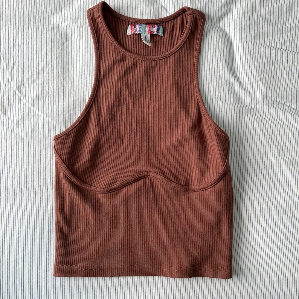 Urban Outfitters Brown Ribbed Women's Tank Top